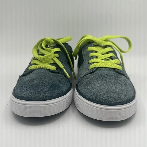 DC W TONIK Shoes - Blue Gray Suede Lime Laces Boys Size 7 - Picture 10 of 13